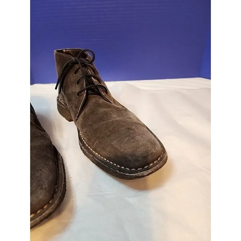 Johnston & Murphy Mens Size 10 M Brown Sheepskin Lace Up Chukka Boots 25-0127
